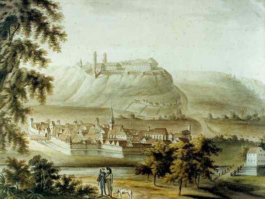 Beilngries im Altmühltal, Aquarell J. Vogel 1808
