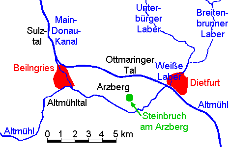Malmschichten am Arzberg bei Beilngries im Altmühltal