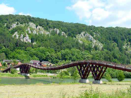Holzbrücke in Essing im Altmühltal