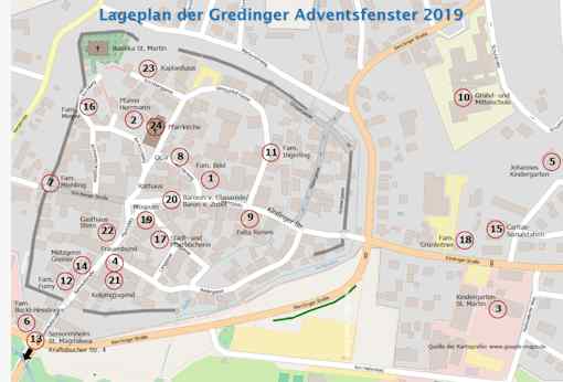 Adventsfenster Lage