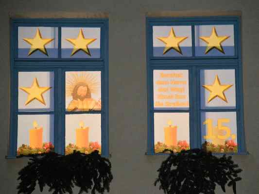 Adventsfenster in Greding im Altmühltal