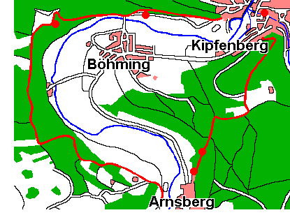 Karte Schmetterlingsweg in Kipfenberg im Altmühltal