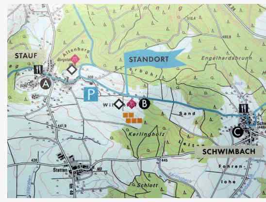Grenzsteinfeld-Karte in Thalmässing im Altmühltal